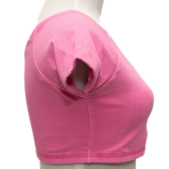 Free People FP Movement Magenta Minx Crop Top Size Medium - Picture 4 of 8